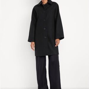 Relaxed Button Front Mac Coat